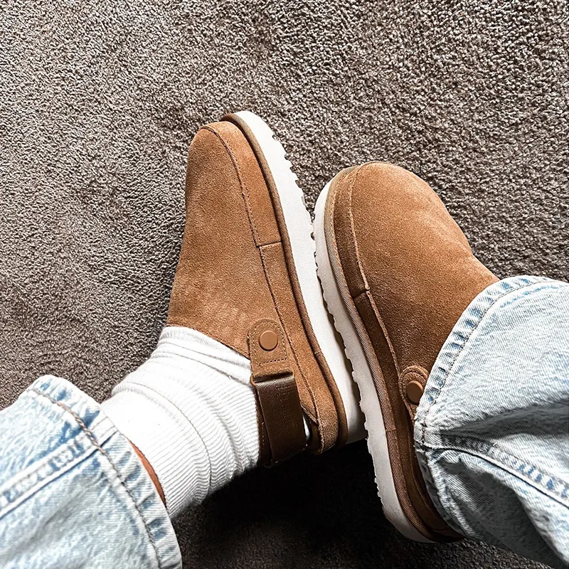 Diseñador Goldenstar Clog Slippers Tocks Hi Slides Dad Dad Star Star Beach Mujeres Men Tasman Fall Driftwood Chestnut Invierno T