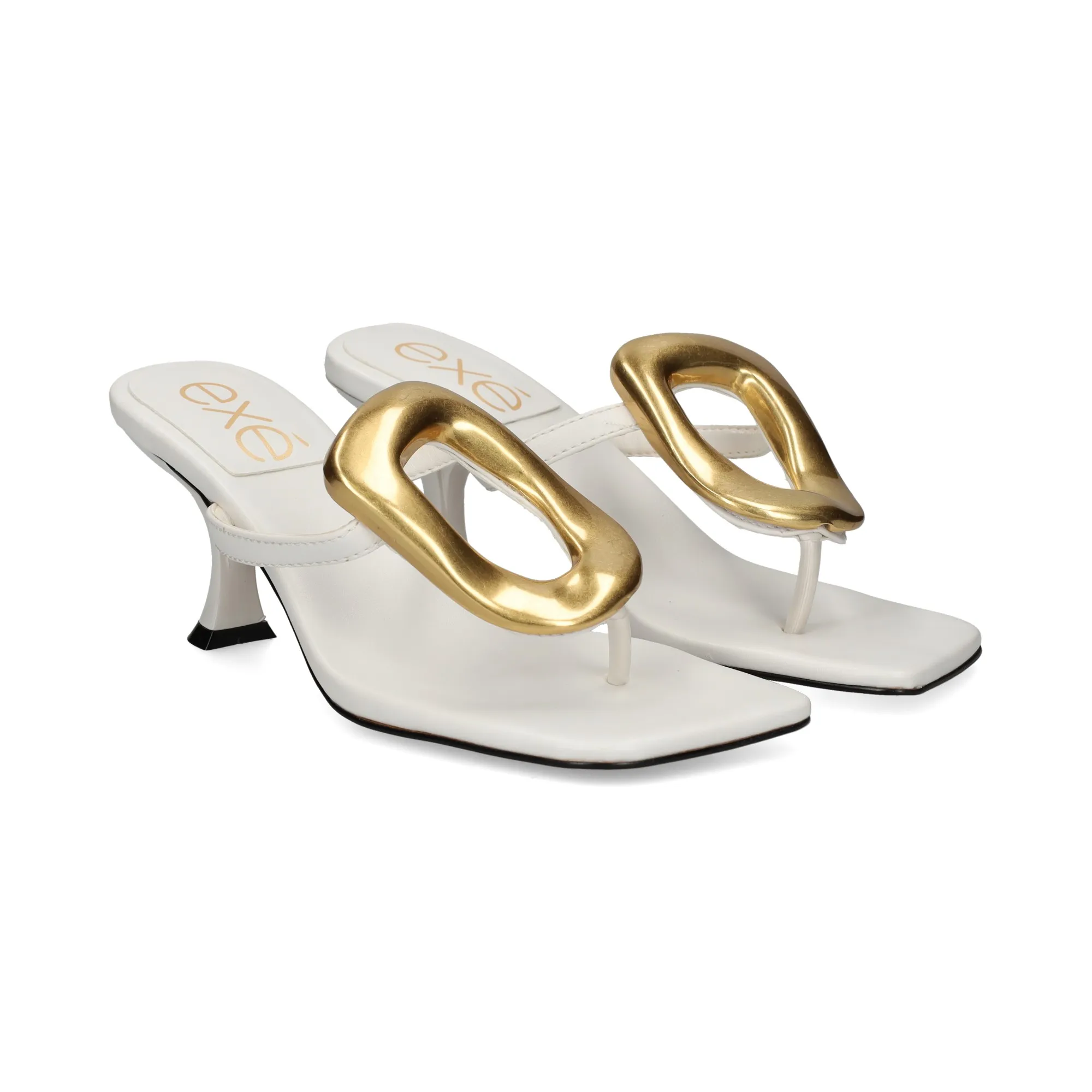 EXE Sandalias con tacón de Mujer BLANCO