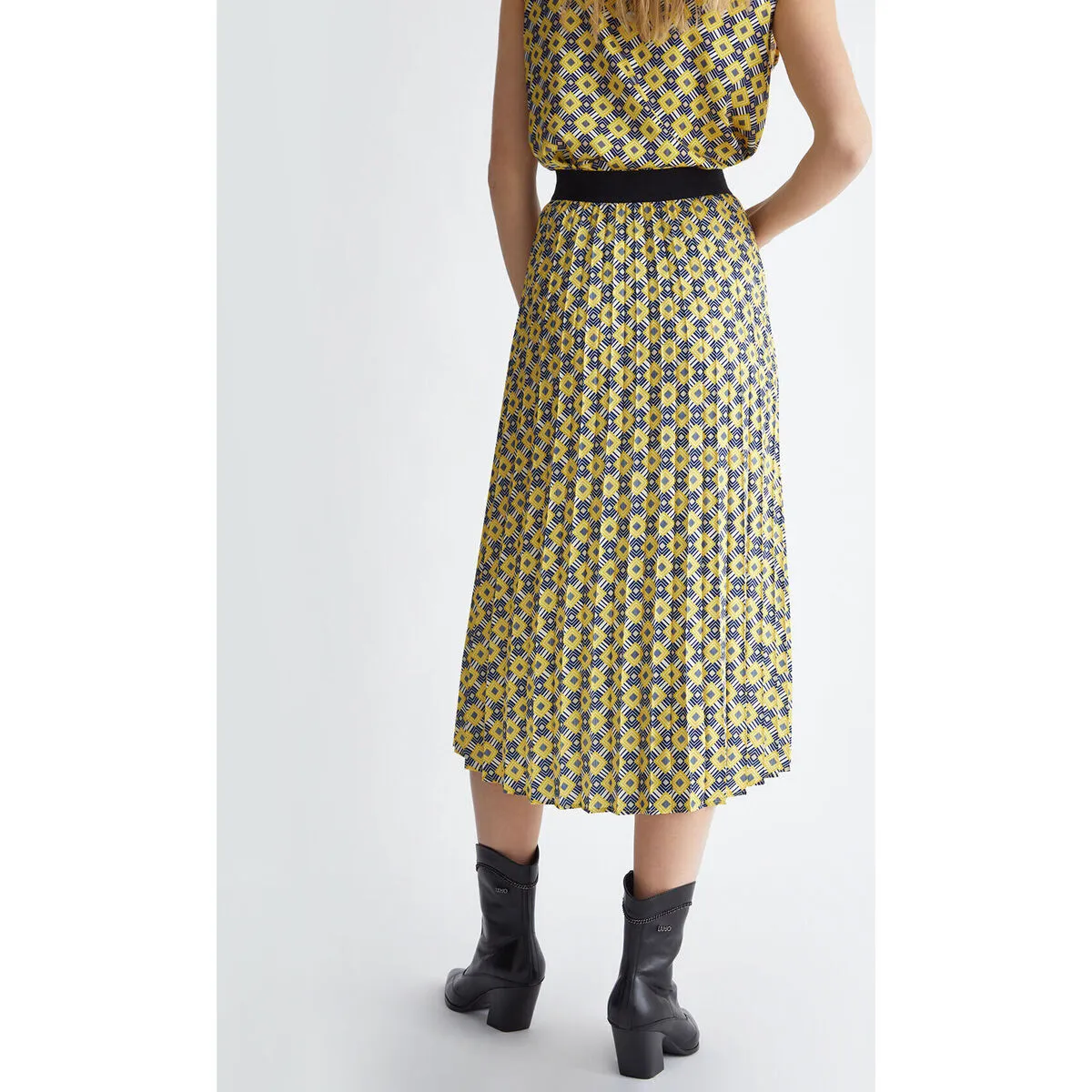 Falda de sarga estampada
