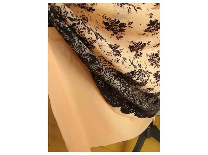 FALDA MAXI DE MALLA TATUADA JEAN PAUL GAULTIER S DURAZNOMARRóN CASTAñO BEIGE 
