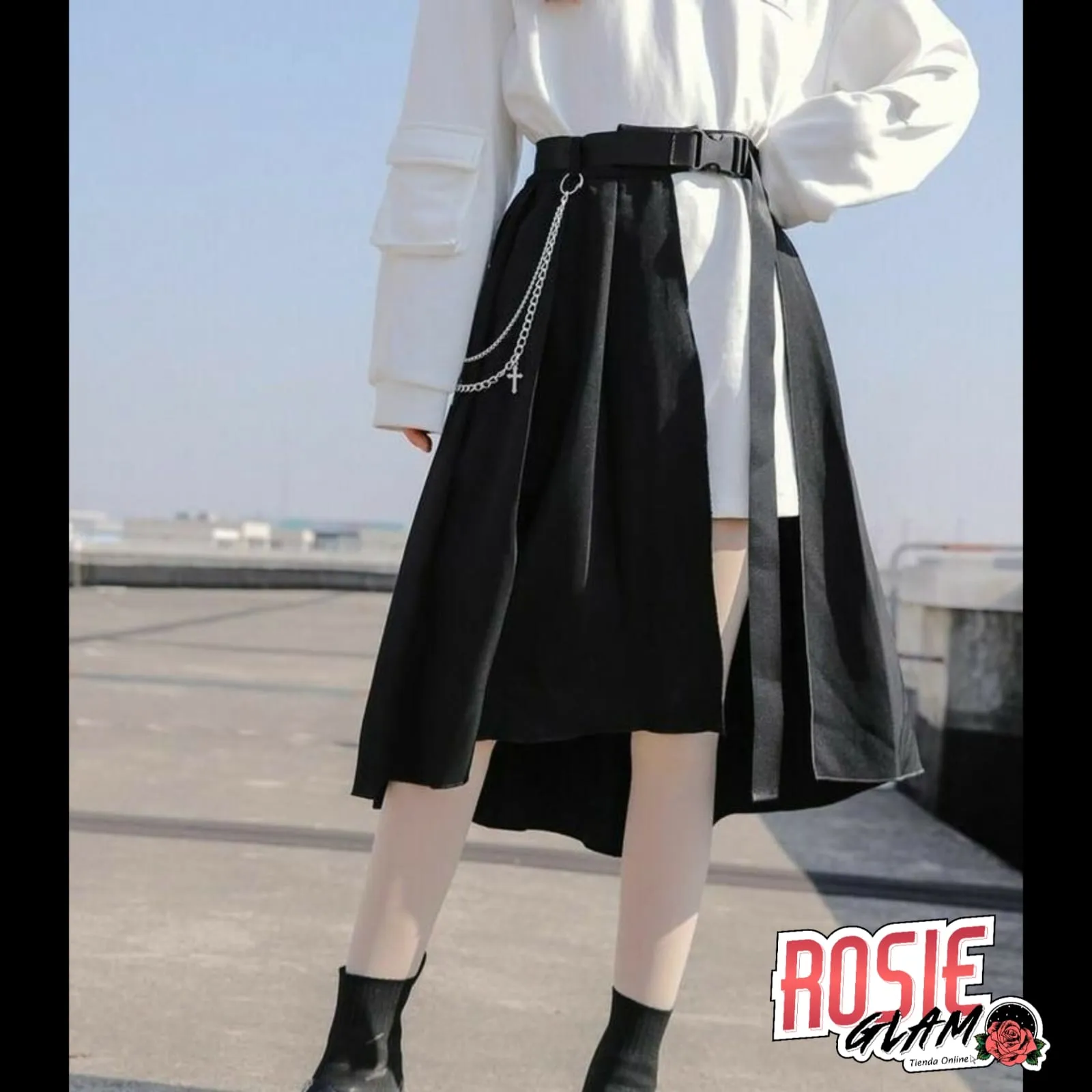 FALDA REATA CON ABERTURA  ROSIEGLAM