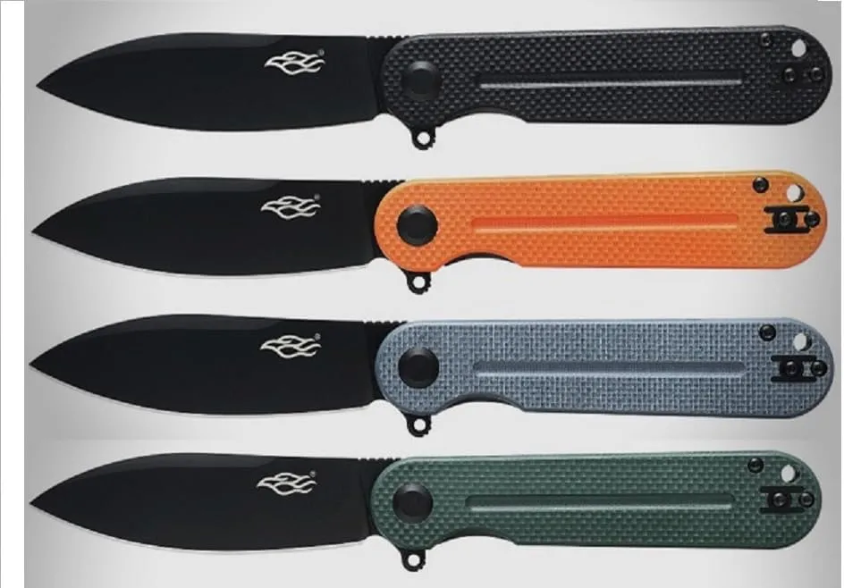 FIREBIRD GANZO FH922PTBK CUCHILLO PLEGABLE DE BOLSILLO HOJA DE ACERO NEGRO D2 85MM G10 MANGO ANTIDESLIZANTE CON CLIP CAMPING CA