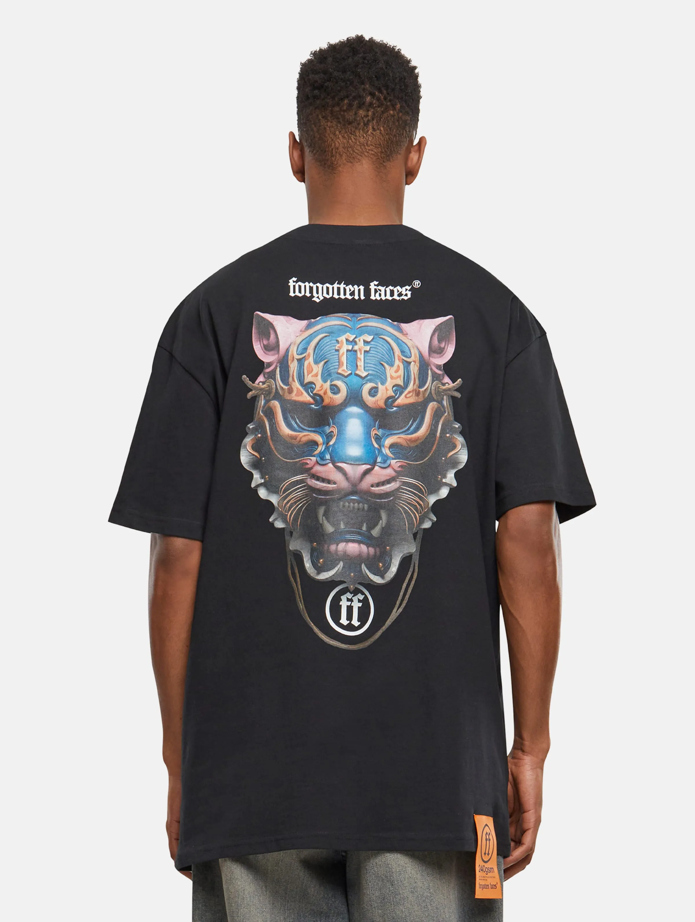 FORGOTTEN FACES FORGOTTEN FACES ANCIENT TIGER MASK OVERSIZE TSHIRTS