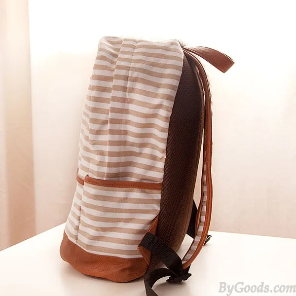 Fresh Striped Canvas Backpacks School Bags