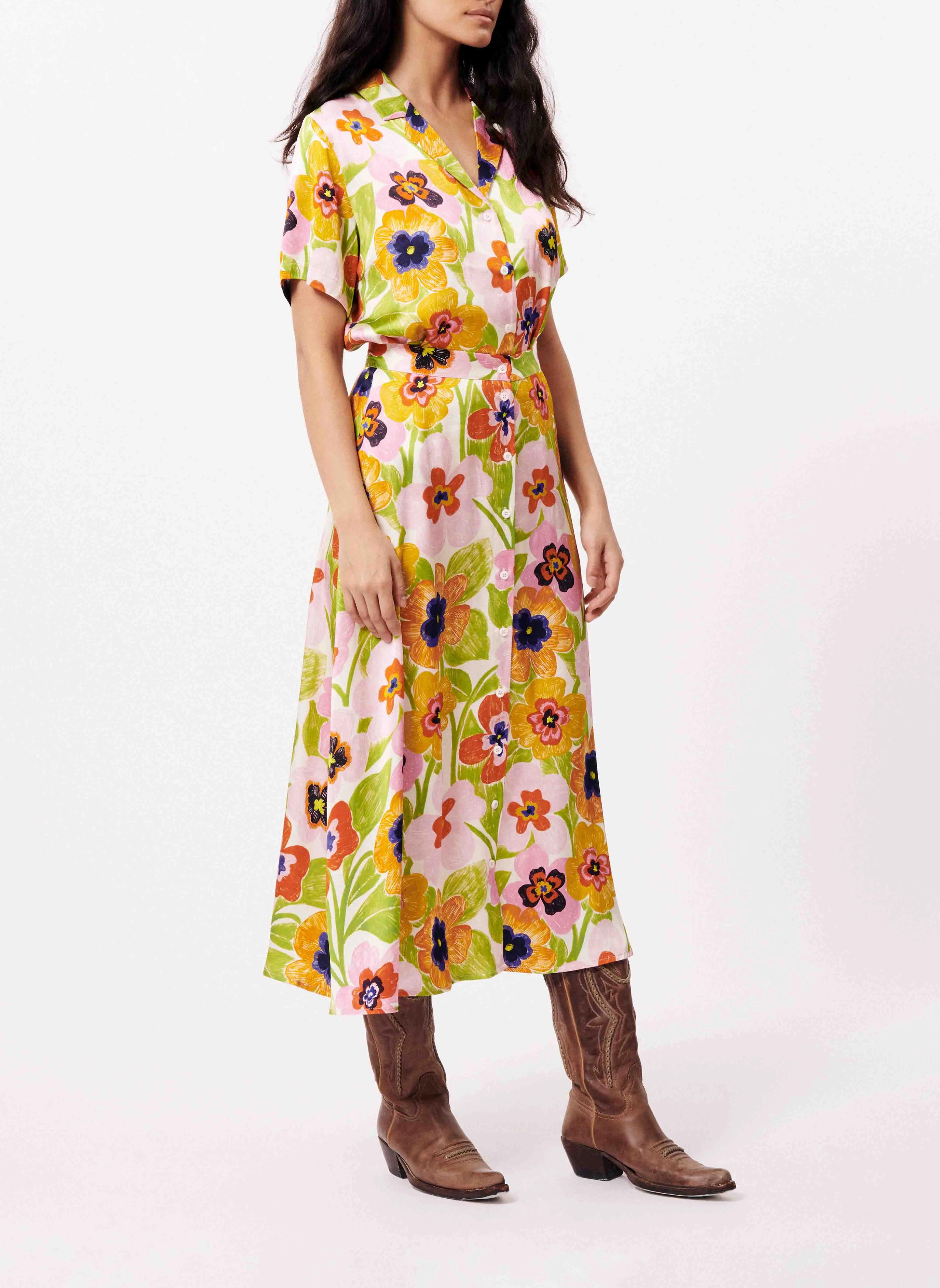 FRNCH CHELLY  CAMISA ESTAMPADA CON CUELLO CLáSICO EN MULTICOLOR