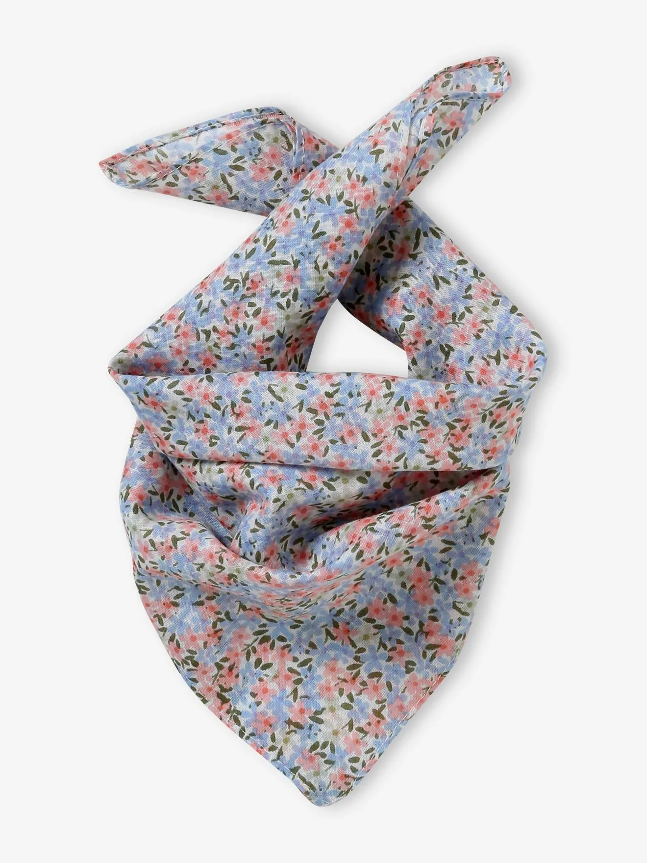 Fular personalizable con estampado de flores para bebé niña