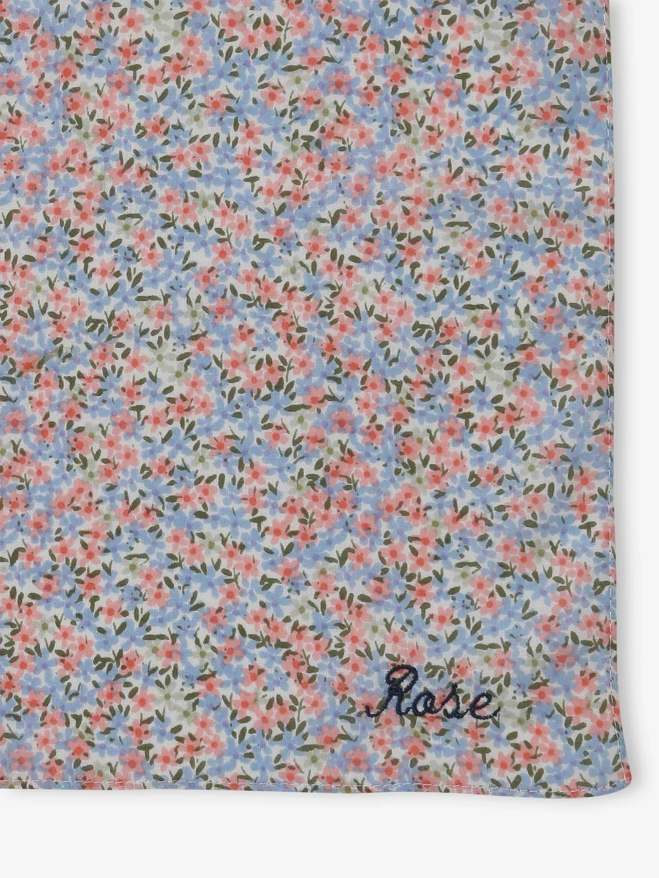 Fular personalizable con estampado de flores para bebé niña