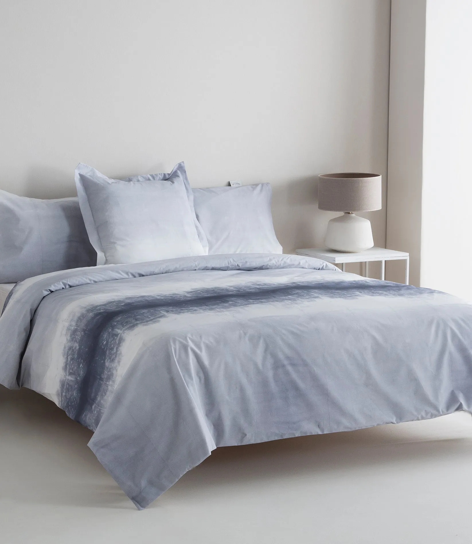 FUNDA NóRDICA REVERSIBLE PERCAL 200H CAMA 90  TIE DIE AZUL