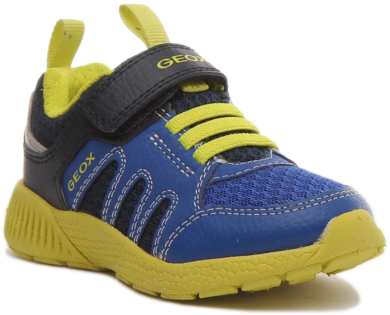 Geox J Sveth B Zapatillas de deporte ligeras para niños en amarillo marino