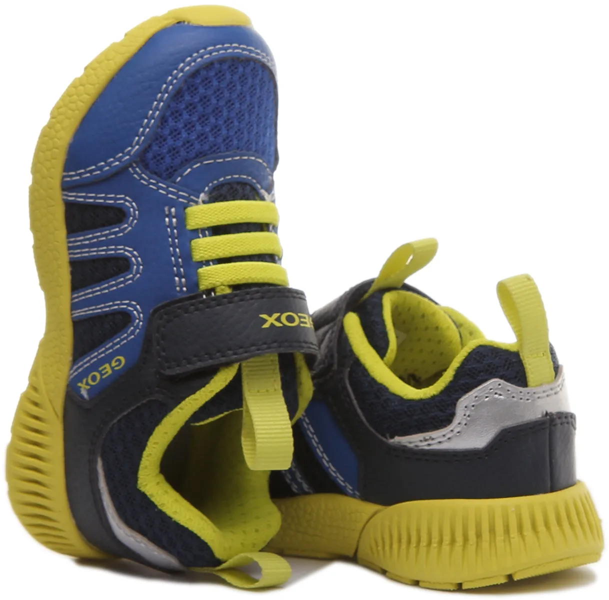 Geox J Sveth B Zapatillas de deporte ligeras para niños en amarillo marino
