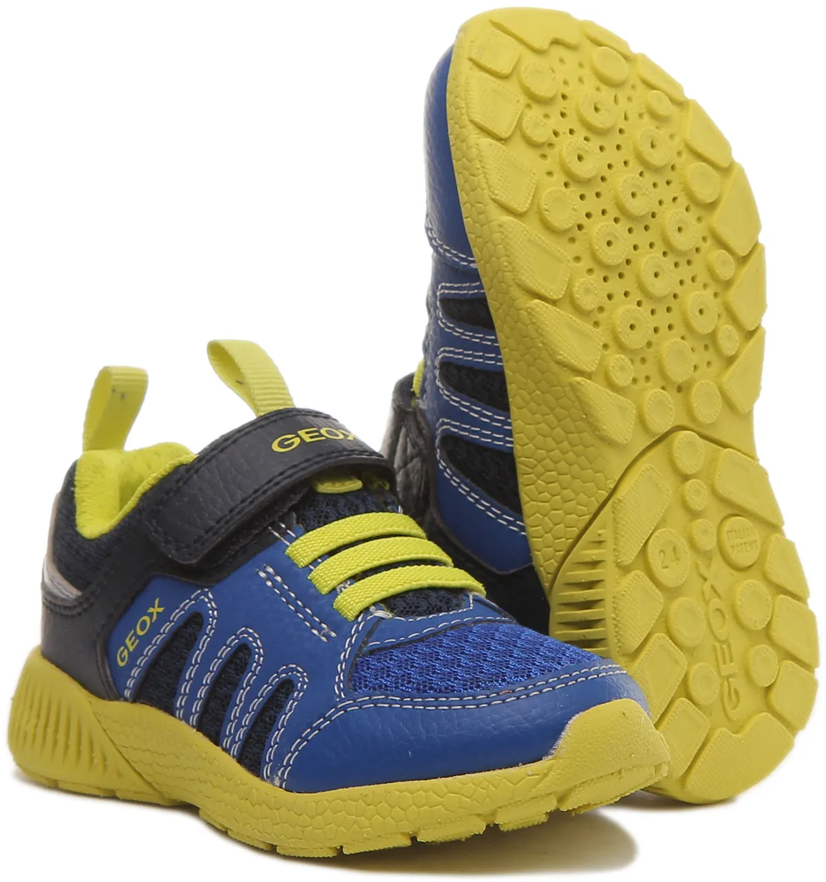 Geox J Sveth B Zapatillas de deporte ligeras para niños en amarillo marino