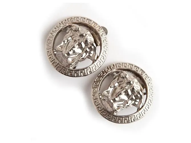 Gianni Versace pendientes Medusa Plata 