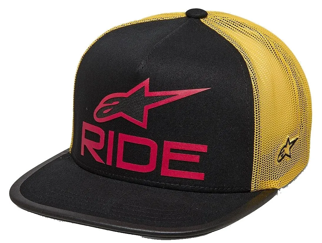 GORRA CON VISERA ALPINESTARS RIDE 4.0 TRUCKER  BLACK/YELLOW/RED  MEN´S