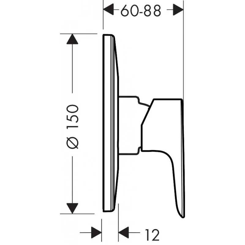 GRIFO DE DUCHA MONOMANDO EMPOTRADO TALIS E  HANSGROHE