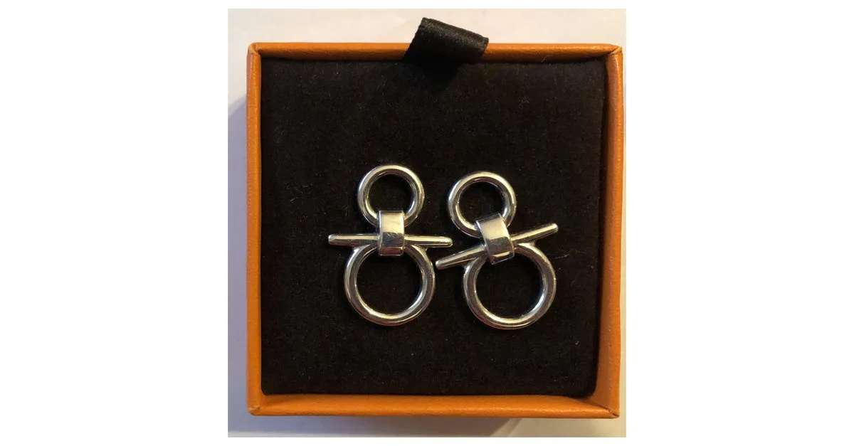 Hermès Palabras de brida Plata 