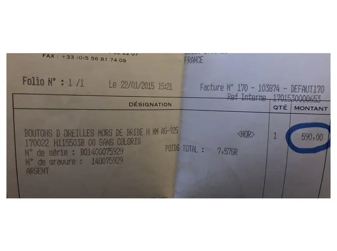 Hermès Palabras de brida Plata 