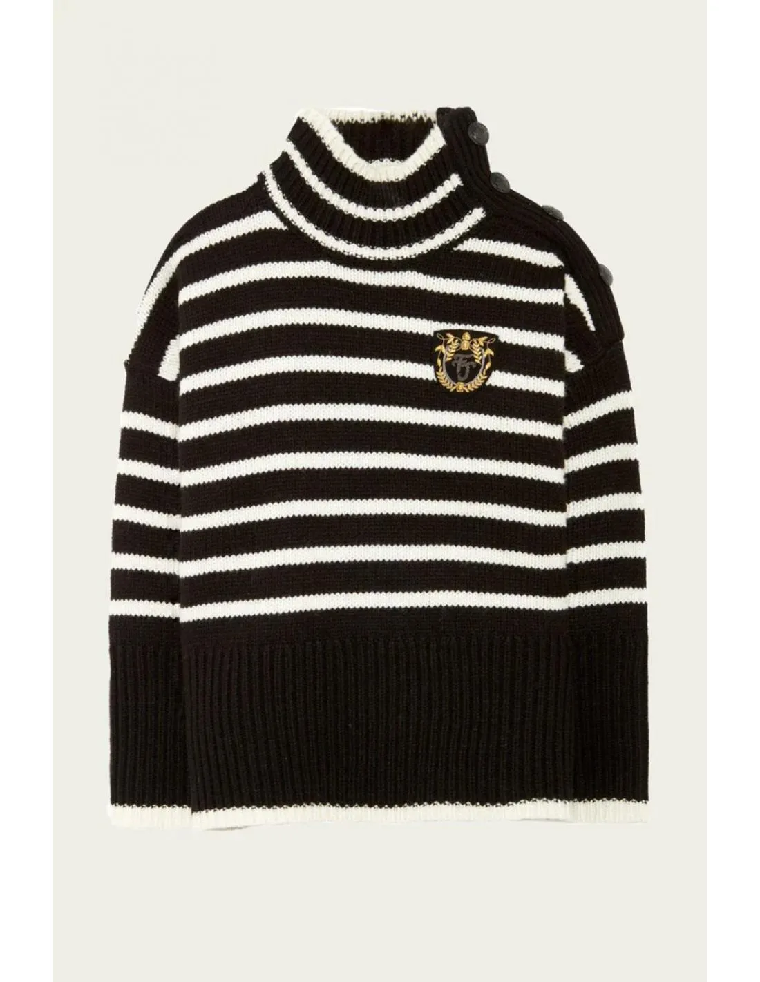 JERSEY A RAYAS NEGRO FIVE PARIS MARINIERE