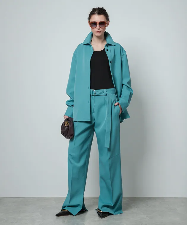 Jil Sander Blue shirt made of wool