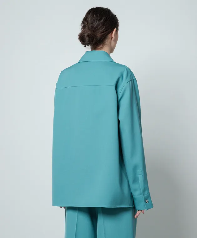 Jil Sander Blue shirt made of wool