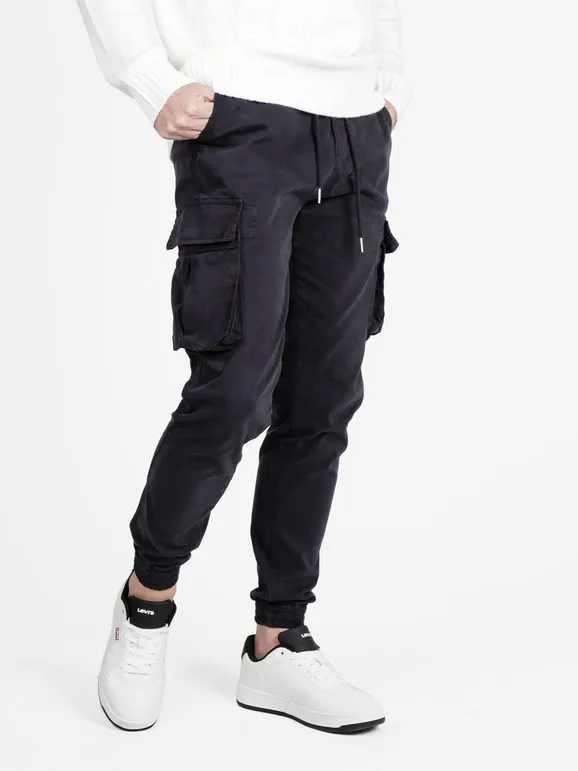Johnny Looper Pantalón de hombre con grandes bolsillos laterales y cordón