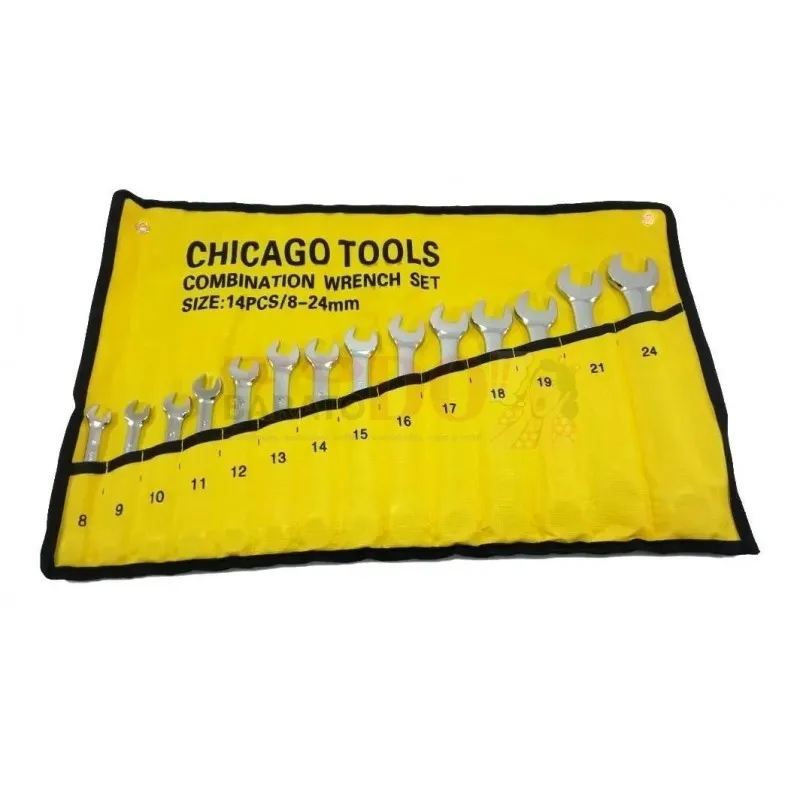 JUEGO DE LLAVES MIXTAS 14PCS DE 824MM CHICAGO PROFESIONAL