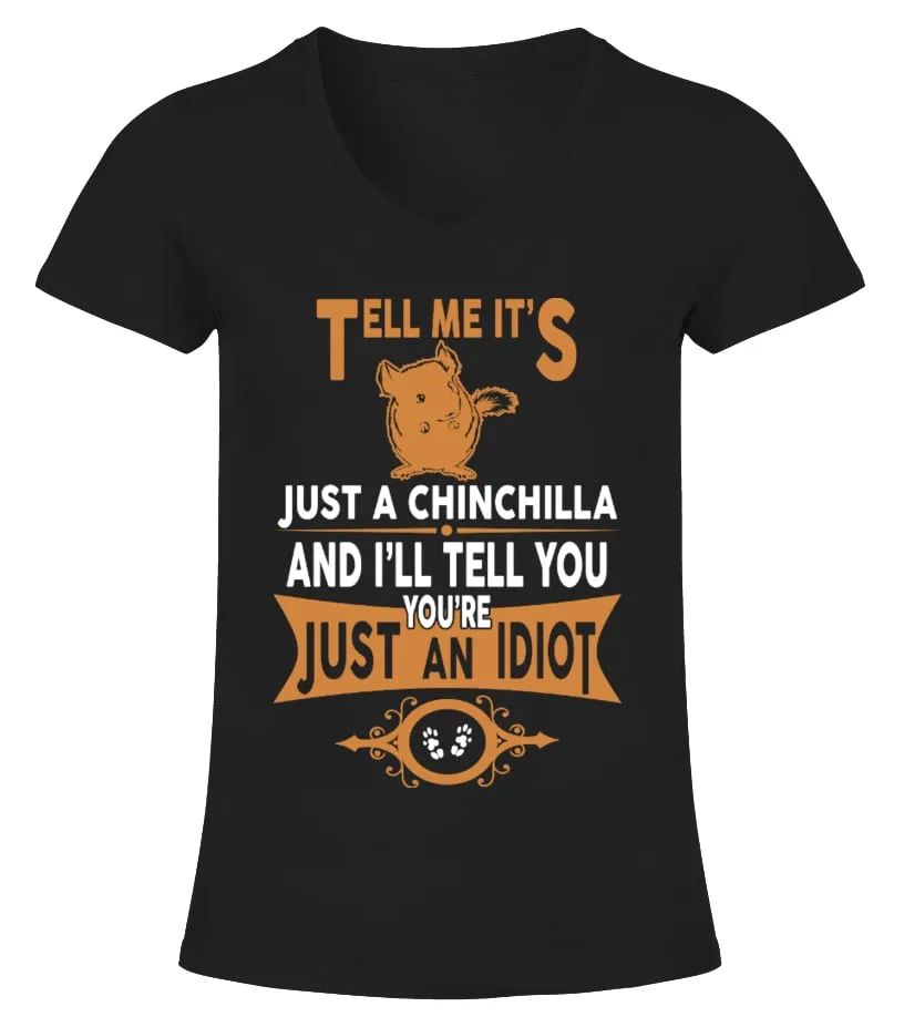 JUST A CHINCHILLA  LIMITED EDITION CAMISETA CUELLO PICO MUJER