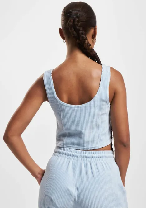 karl kani camiseta top damen signature corduroy corset