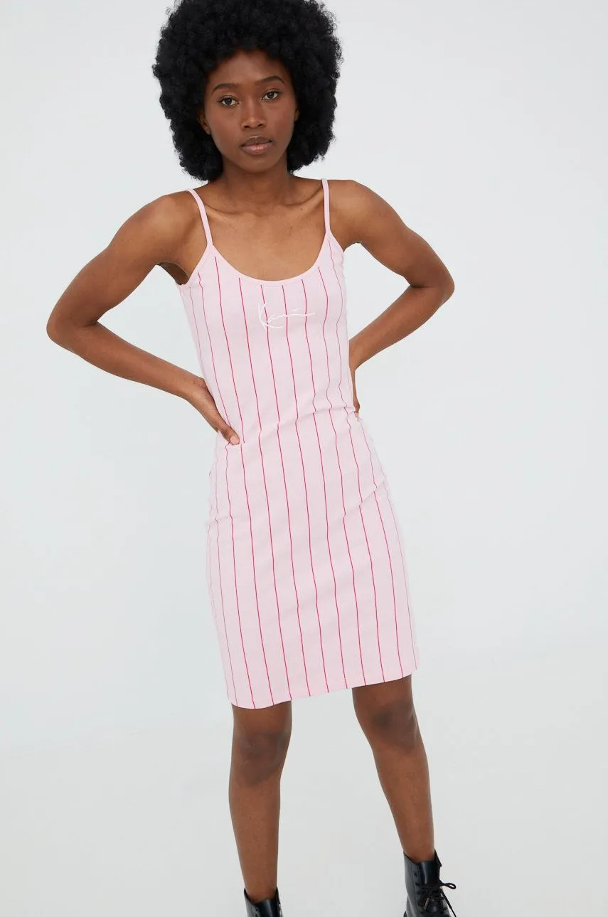 Karl Kani Small Signature Pinstripe Dress