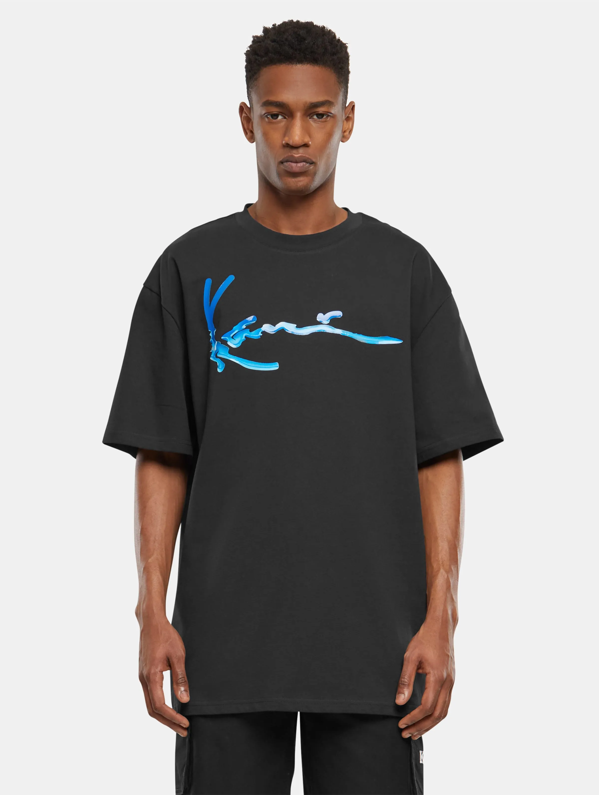 KARL KANI WATER SIGNATURE TSHIRTS BLACK XS