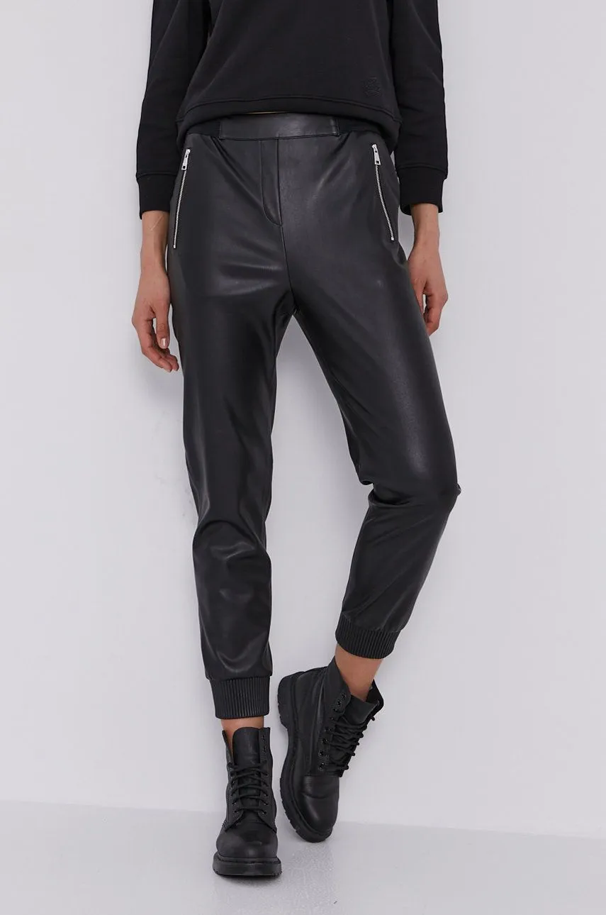 KARL LAGERFELD Faux Leather Joggers