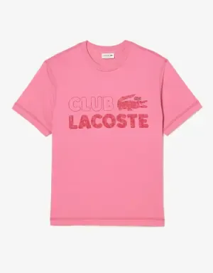 Lacoste Camiseta de hombre Lacoste en algodón ecológico con estampado vintage