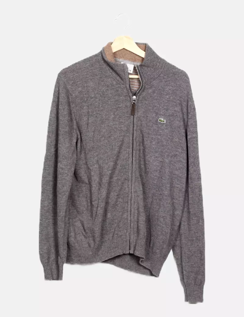 Lacoste Chaqueta gris punto