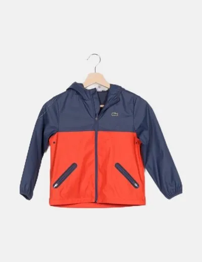 Lacoste Chubasquero bicolor capucha