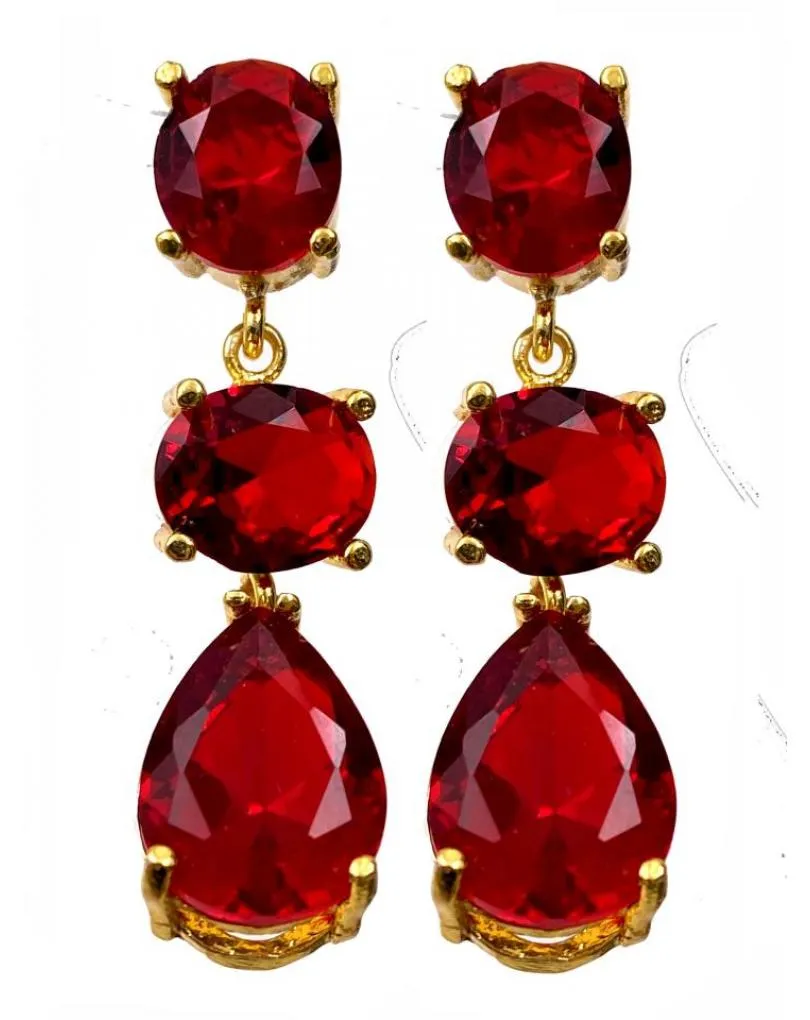 LARGOS PENDIENTES ROJOS EXCLUSIVOS PARA BODAS Y EVENTOS