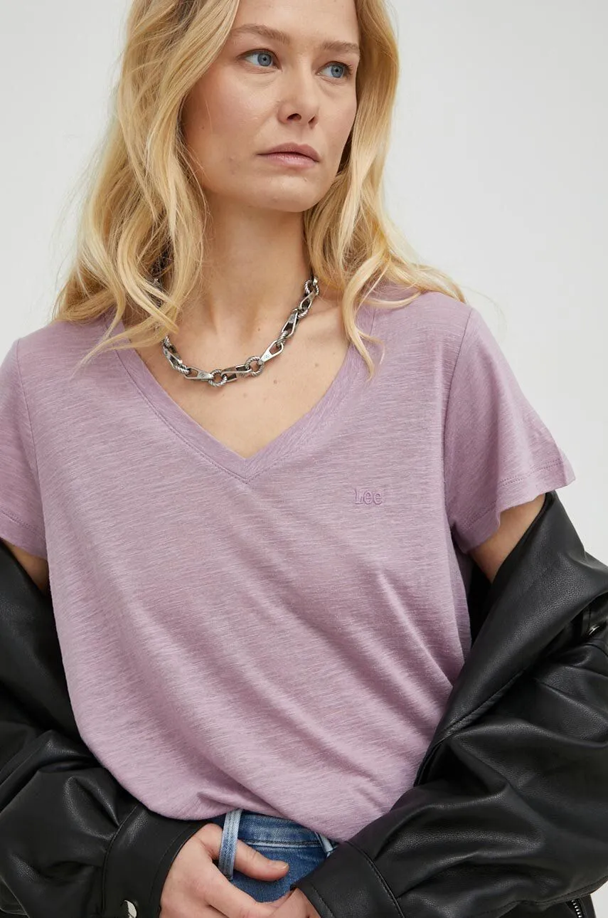 LEE SHORT SVE VNECK TSHIRT