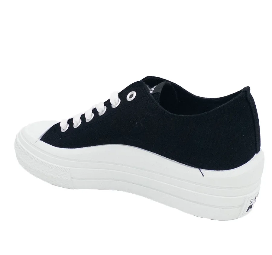 LONA SWEDEN KlE 231000 CLAVOY BASKET PUNTERA CALLE MUJER NEGRO PLANTILLA EXTRAÍBLE MEMORY SPONGE PLATAFORMA 3 CM 28505