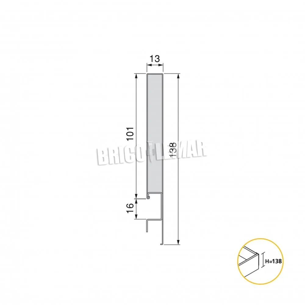 Lote de 5 kits para cajones de cocina Concept altura 138mm profundidad 500mm cierre suave acero gris antracita Emuca
