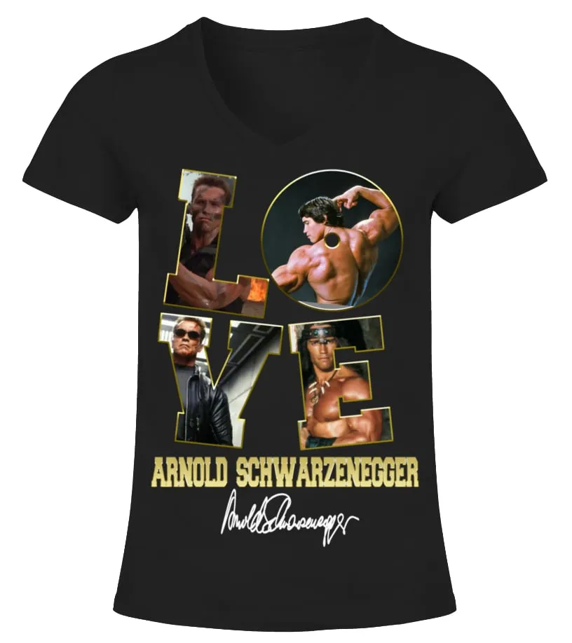 LOVE ARNOLD SCHWARZENEGGER Camiseta cuello pico Mujer