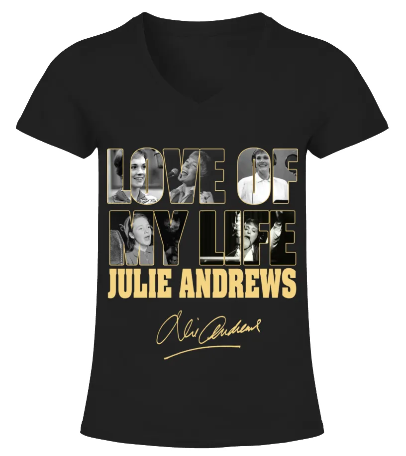 LOVE OF MY LIFE  JULIE ANDREWS CAMISETA CUELLO PICO MUJER