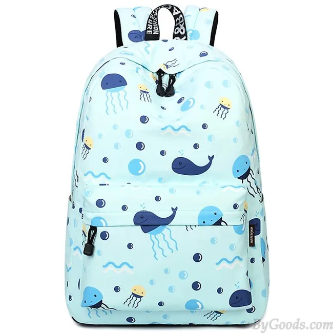 Lovely Canvas Fruit Cute Animal Vegetable Watercolour Carrot Painting Girls School Backpack