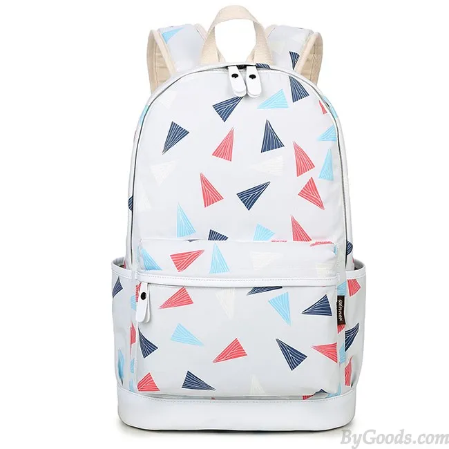 Lovely Canvas Fruit Cute Animal Vegetable Watercolour Carrot Painting Girls School Backpack