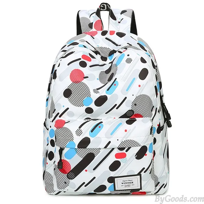 Lovely Canvas Fruit Cute Animal Vegetable Watercolour Carrot Painting Girls School Backpack