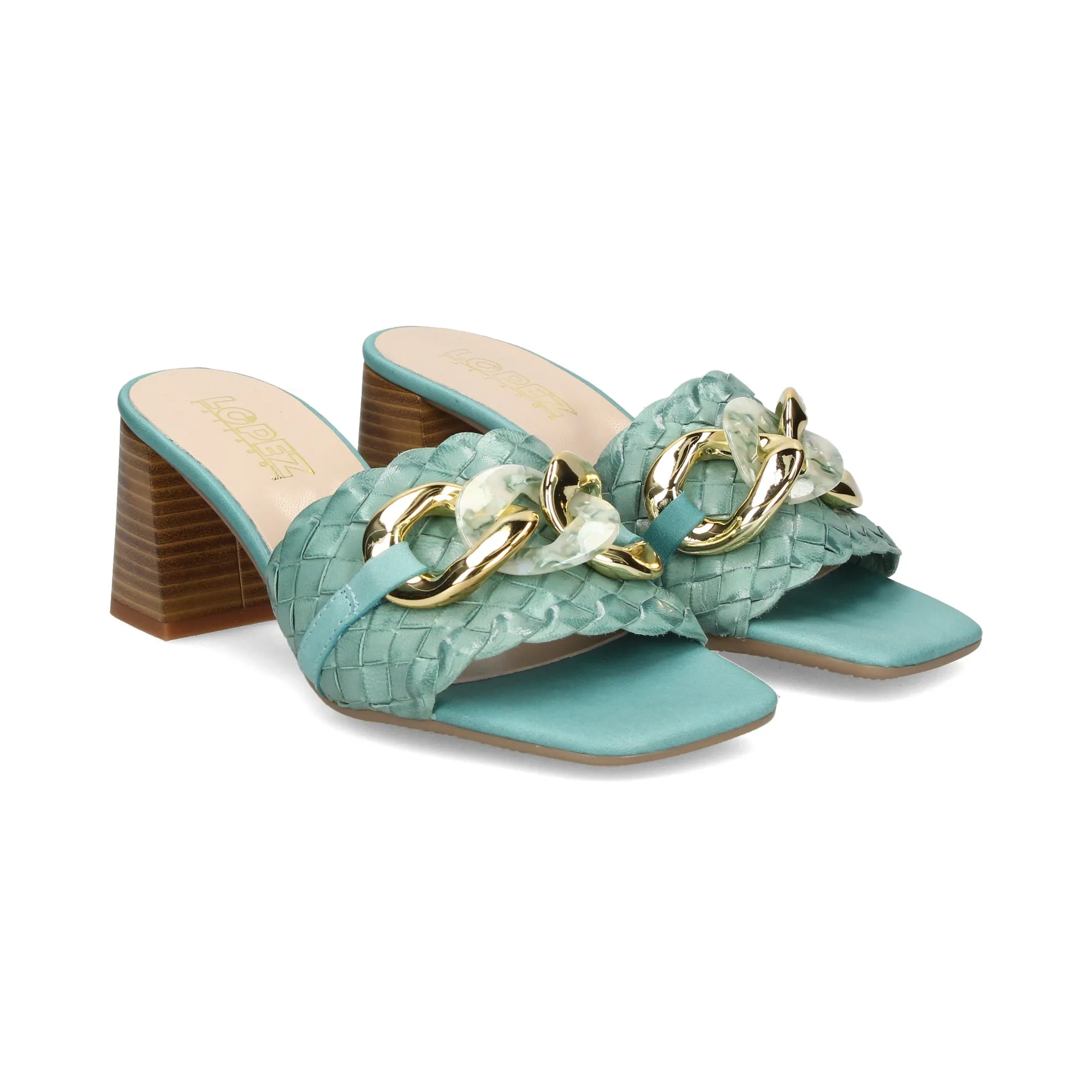 LÓPEZ Sandalias con tacón de Mujer MINT
