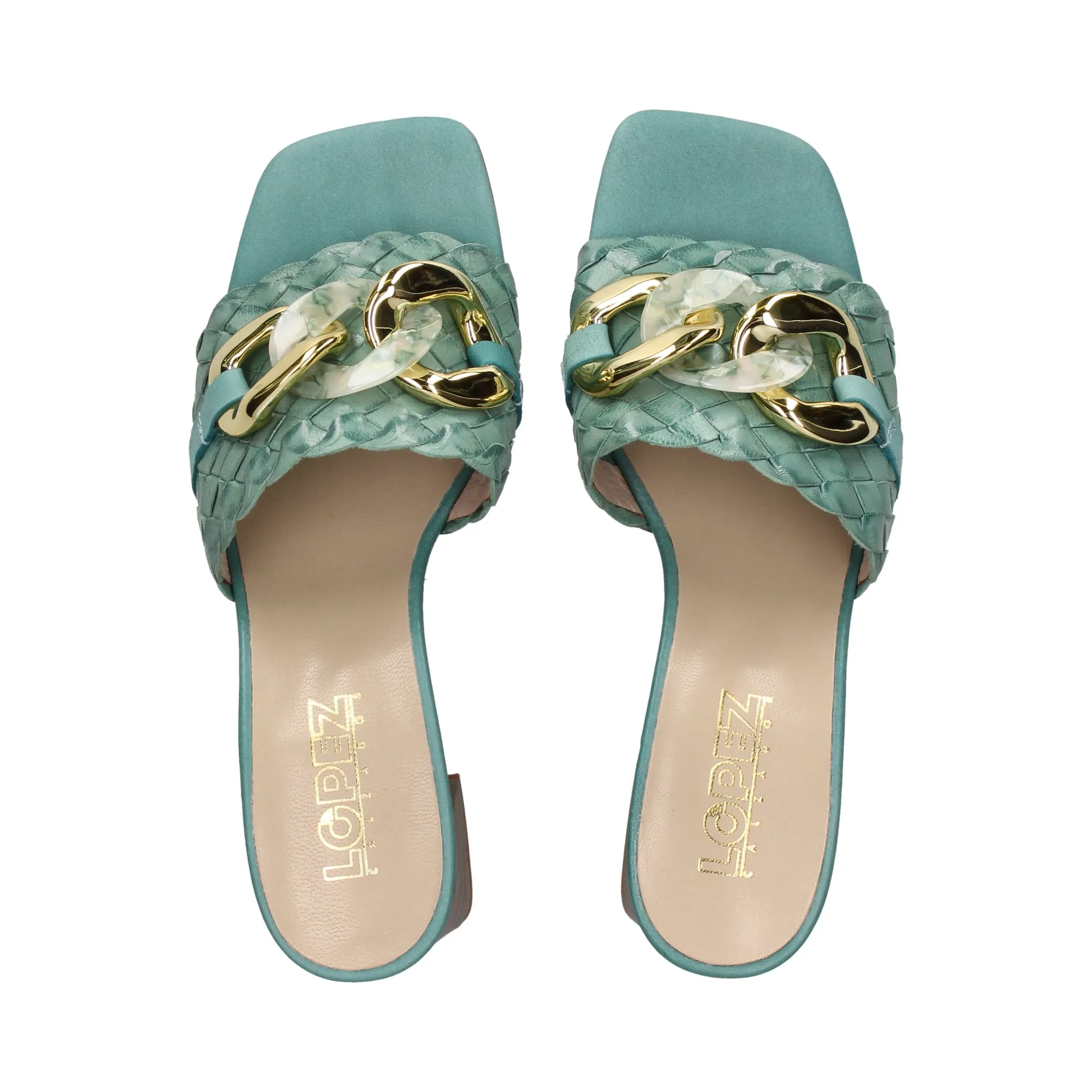 LÓPEZ Sandalias con tacón de Mujer MINT