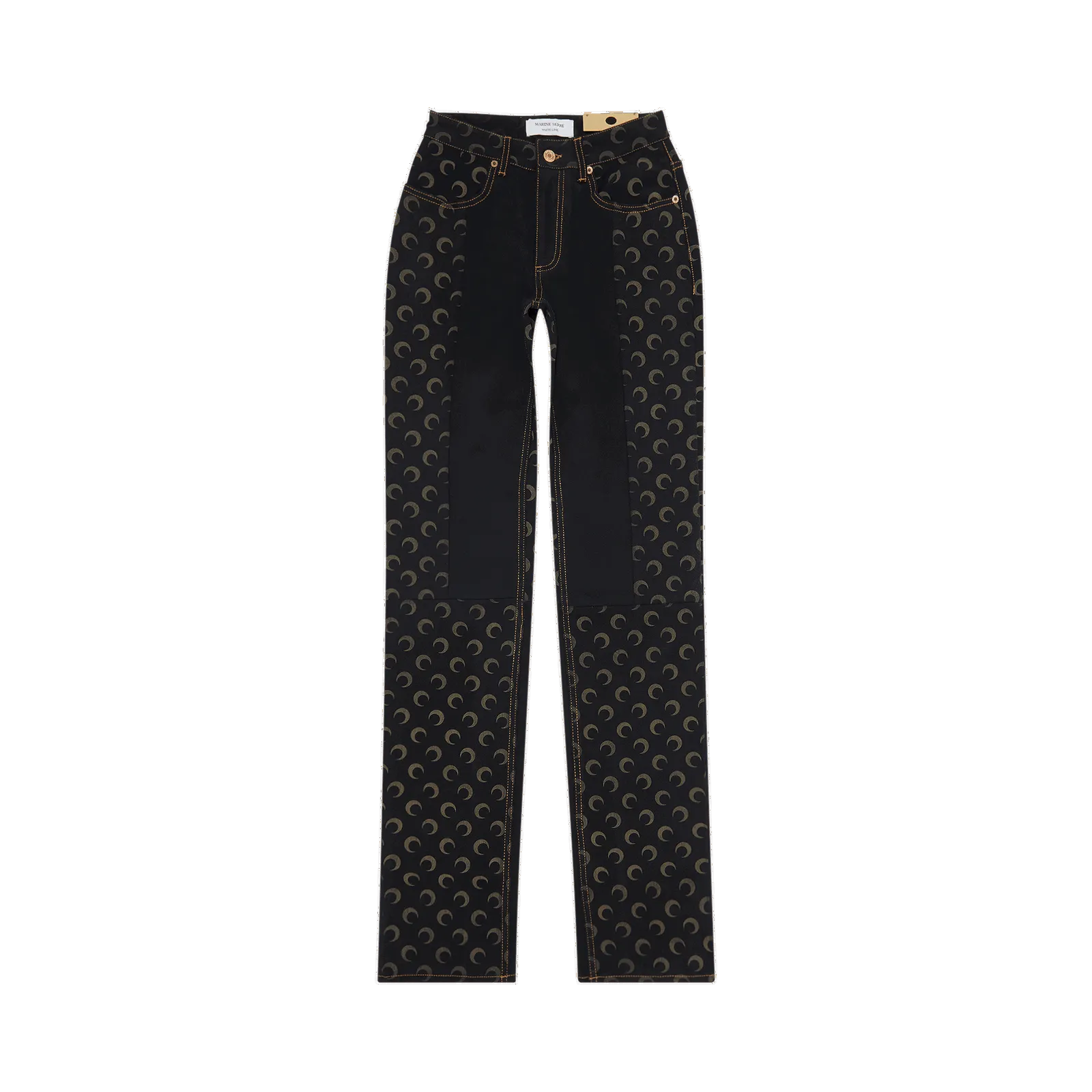 Marine Serre Moon Denim Straight Fit Trousers
