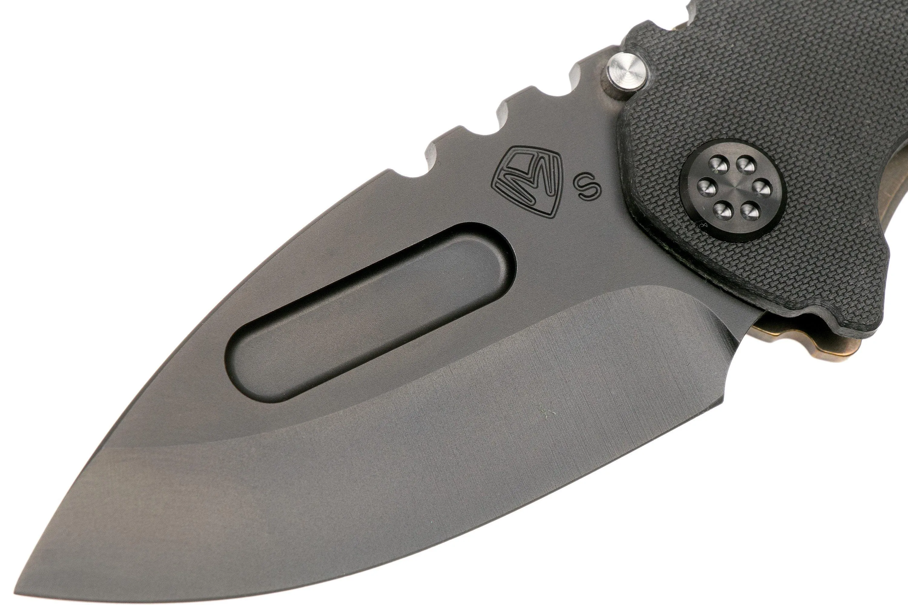 Medford Praetorian Genesis G S35VN, PVD Droppoint Blade, Black G10 Handle, PVD Hardware navaja