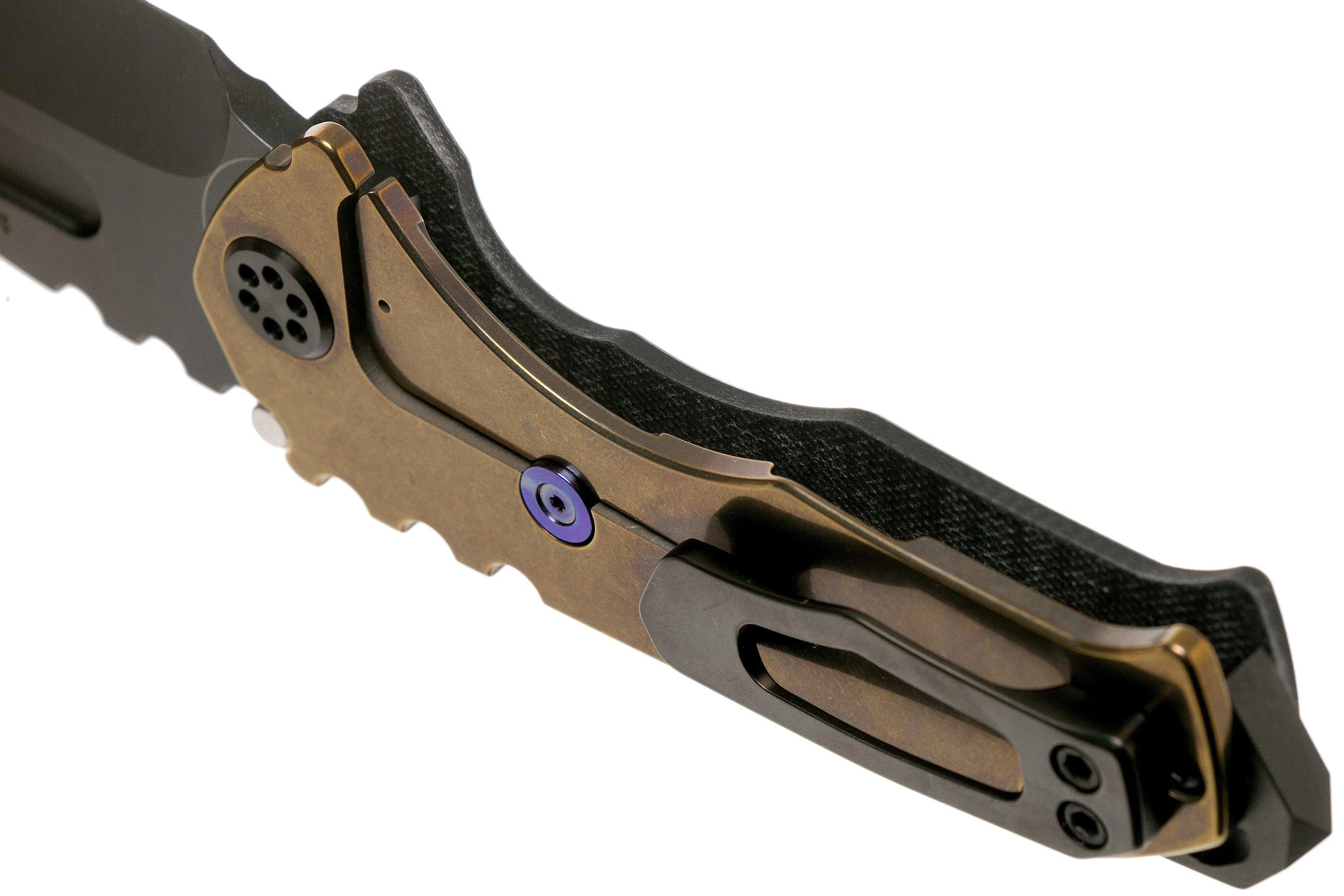 Medford Praetorian Genesis G S35VN, PVD Droppoint Blade, Black G10 Handle, PVD Hardware navaja