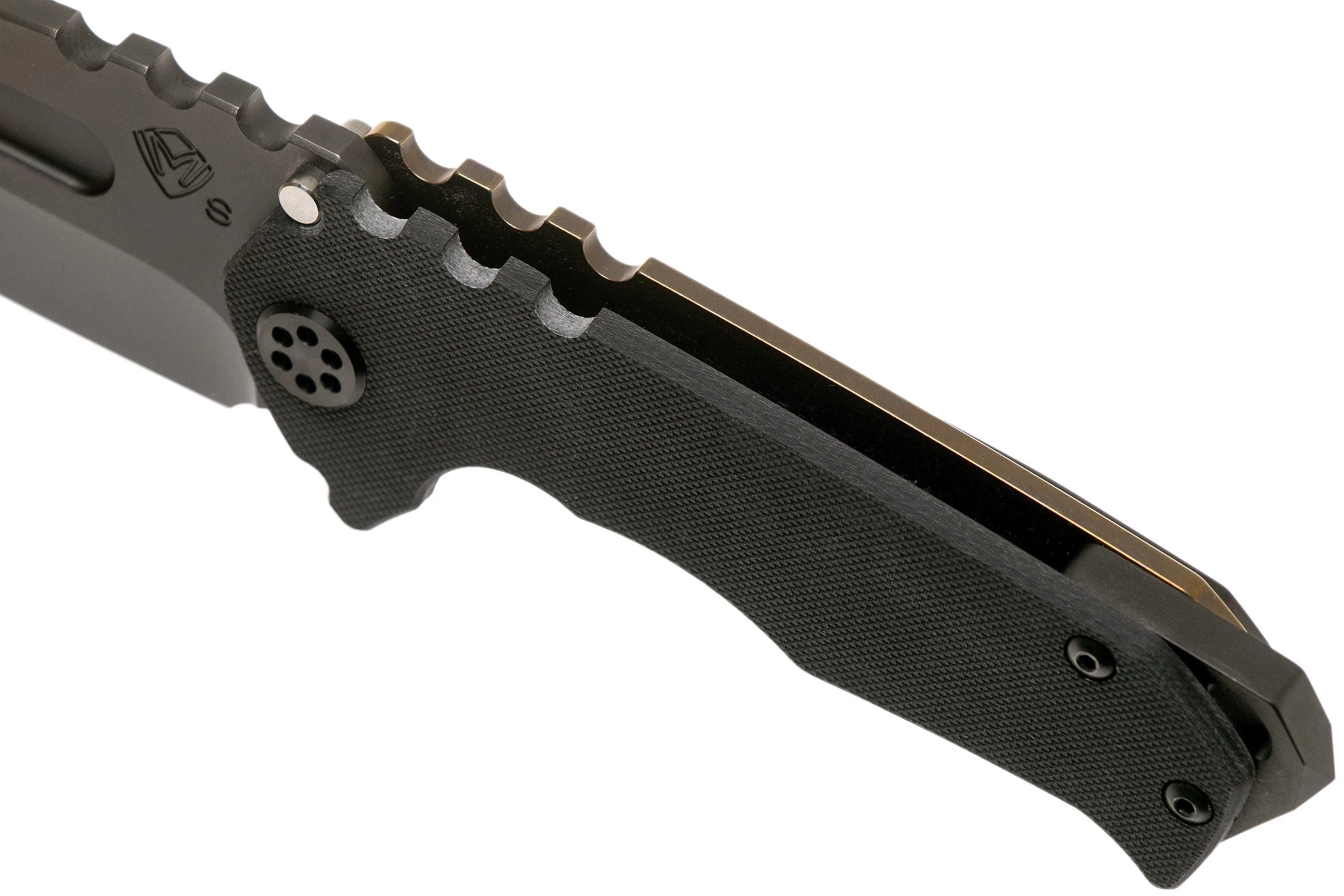 Medford Praetorian Genesis G S35VN, PVD Droppoint Blade, Black G10 Handle, PVD Hardware navaja