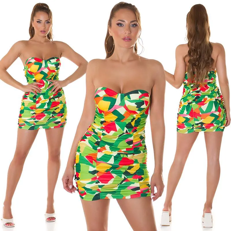 Minivestido ajustado Contoy Verde