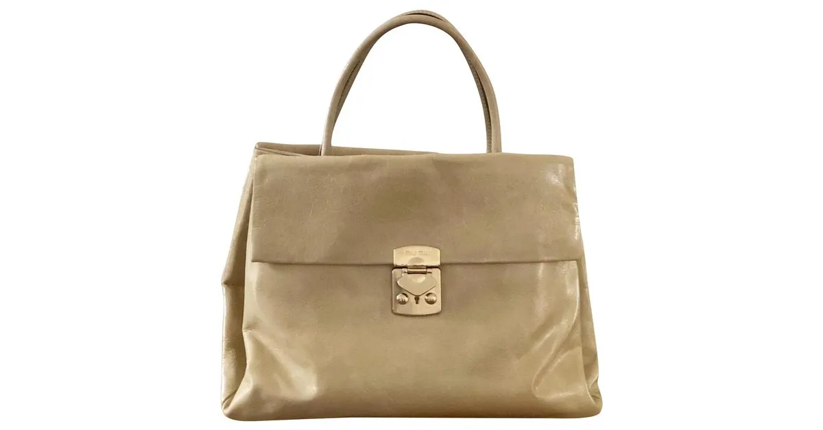 Miu Miu Vitello Shine Beige 